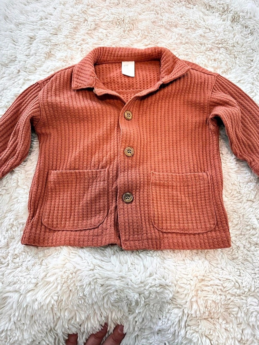 H&M 6-9month  Ribbed Button Front Top